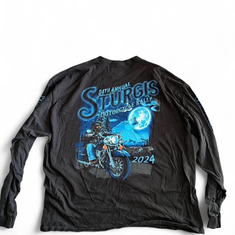 2024 Sturgis Motorcycle Rally black long sleeve shirt , size 2XL
